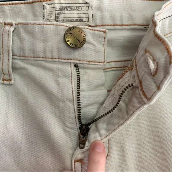 Current/Elliott Stiletto Chance of Rain Harbor Destroy Distressed Jeans sz 29 - Picture 7 of 11